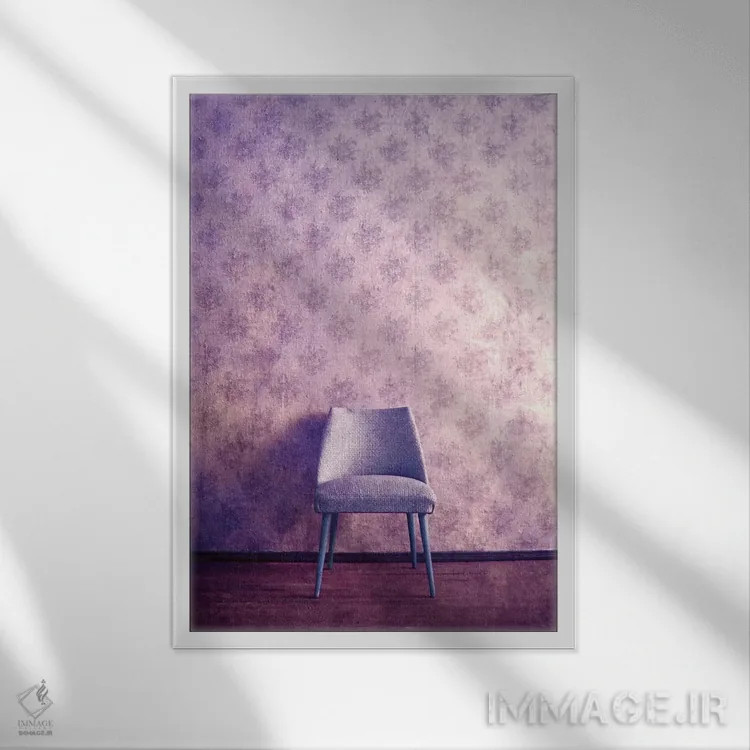 تابلو دکوراتیو صندلی راحتی III اثر کلودیا دروسرت - نمای قابدار سفید