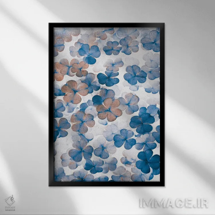 تابلو دکوراتیو شبدر اثر کلودیا دروسرت - نمای قابدار مشکی