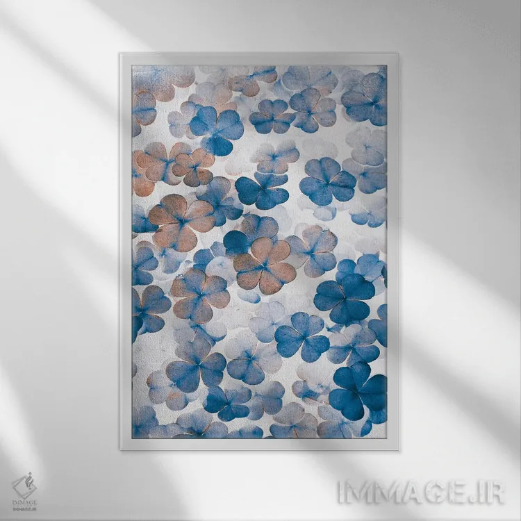 تابلو دکوراتیو شبدر اثر کلودیا دروسرت - نمای قابدار سفید