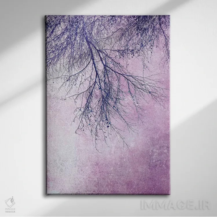 تابلو دکوراتیو شاخه ها اثر کلودیا دروسرت - نمای روبهرو روی دیوار