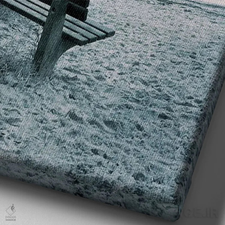 تابلو دکوراتیو تنها اثر کلودیا دروسرت - نمای نزدیک بافت بوم