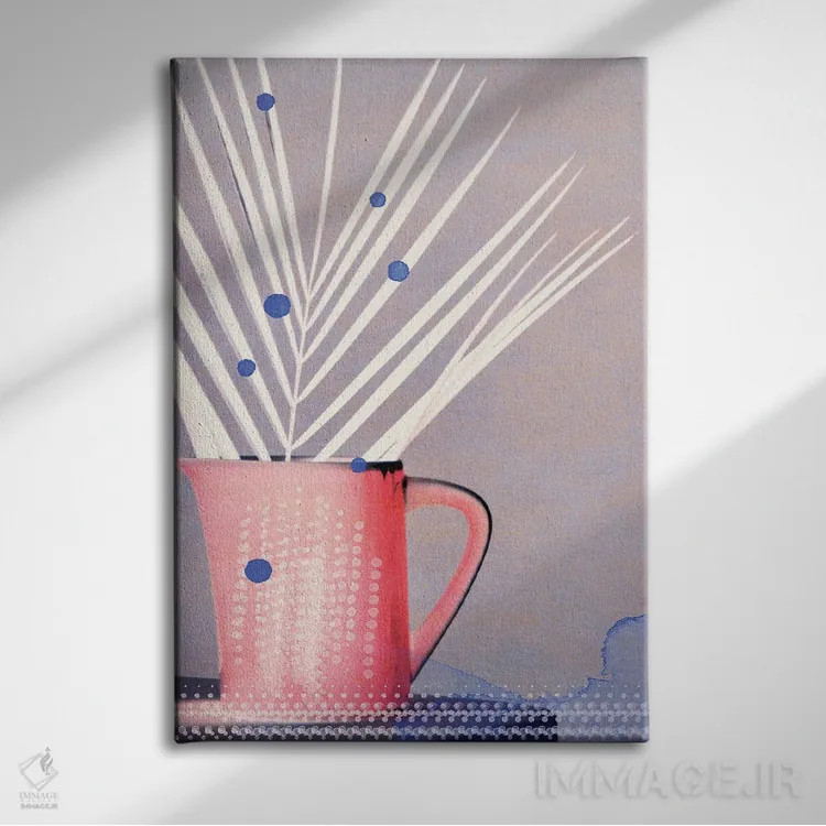 تابلو دکوراتیو طبیعت بی جان مدرن اثر کلودیا دروسرت - نمای روبهرو روی دیوار