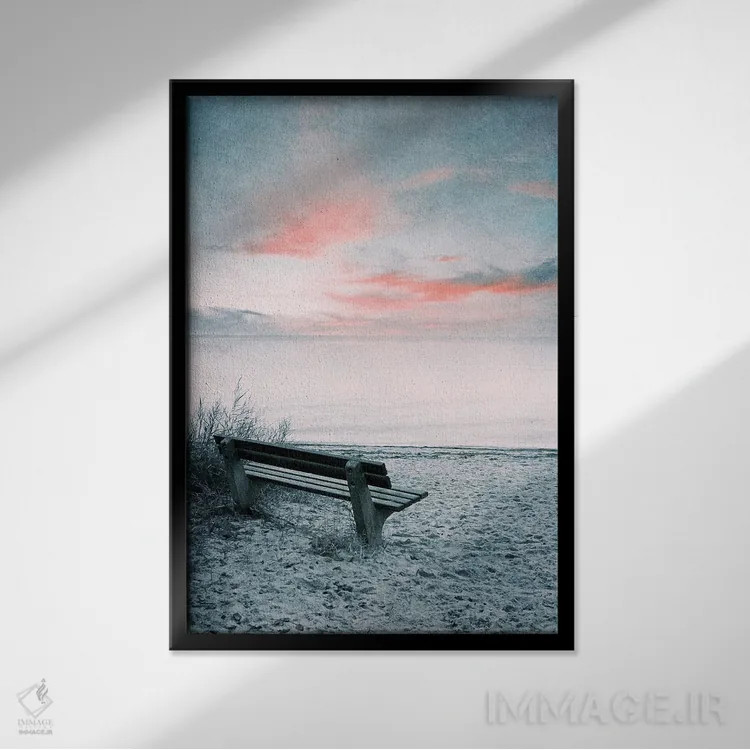 تابلو دکوراتیو تنها اثر کلودیا دروسرت - نمای قابدار مشکی