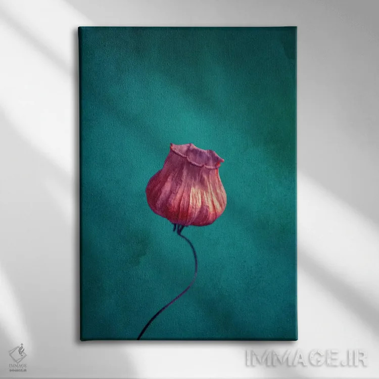 تابلو دکوراتیو خانم فانوس اثر کلودیا دروسرت - نمای روبهرو روی دیوار