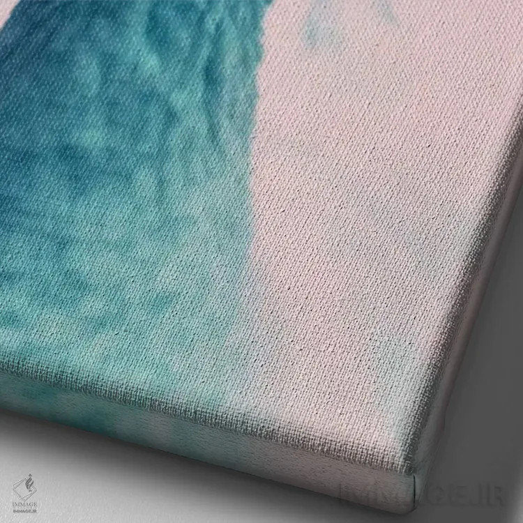 تابلو دکوراتیو خانم اردک اثر کلودیا دروسرت - نمای نزدیک بافت بوم