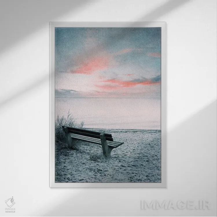 تابلو دکوراتیو تنها اثر کلودیا دروسرت - نمای قابدار سفید