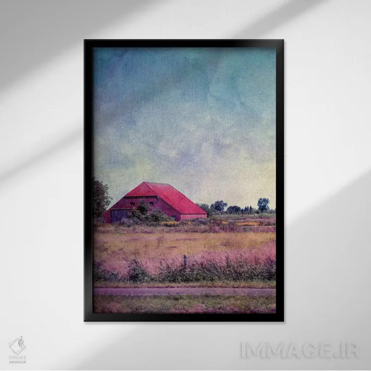 تابلو دکوراتیو خانه در هلند اثر کلودیا دروسرت - نمای قابدار مشکی