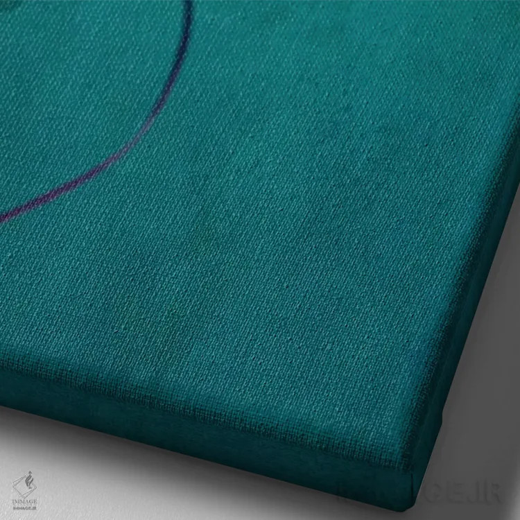 تابلو دکوراتیو خانم فانوس اثر کلودیا دروسرت - نمای نزدیک بافت بوم