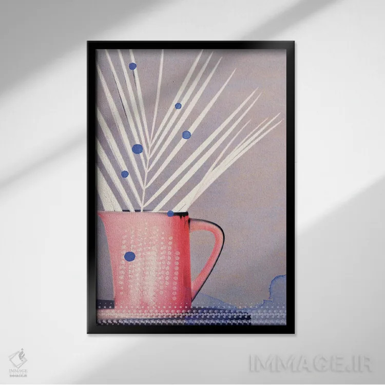 تابلو دکوراتیو طبیعت بی جان مدرن اثر کلودیا دروسرت - نمای قابدار مشکی