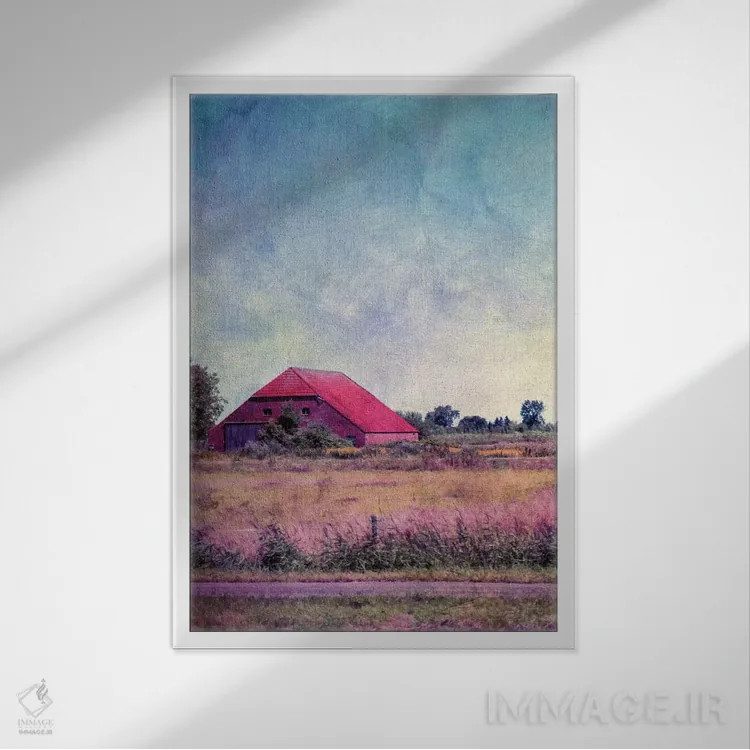 تابلو دکوراتیو خانه در هلند اثر کلودیا دروسرت - نمای قابدار سفید