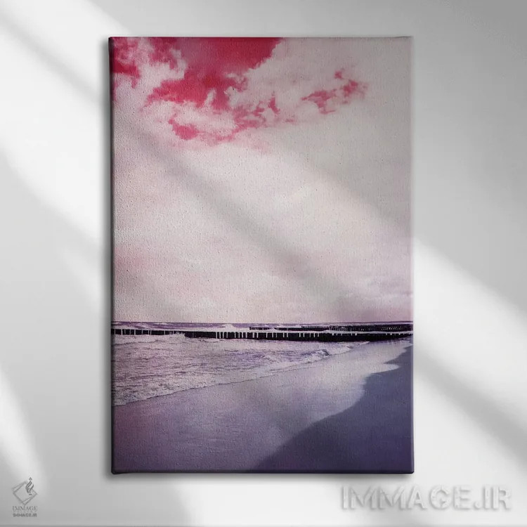 تابلو دکوراتیو ساحل اثر کلودیا دروسرت - نمای روبهرو روی دیوار