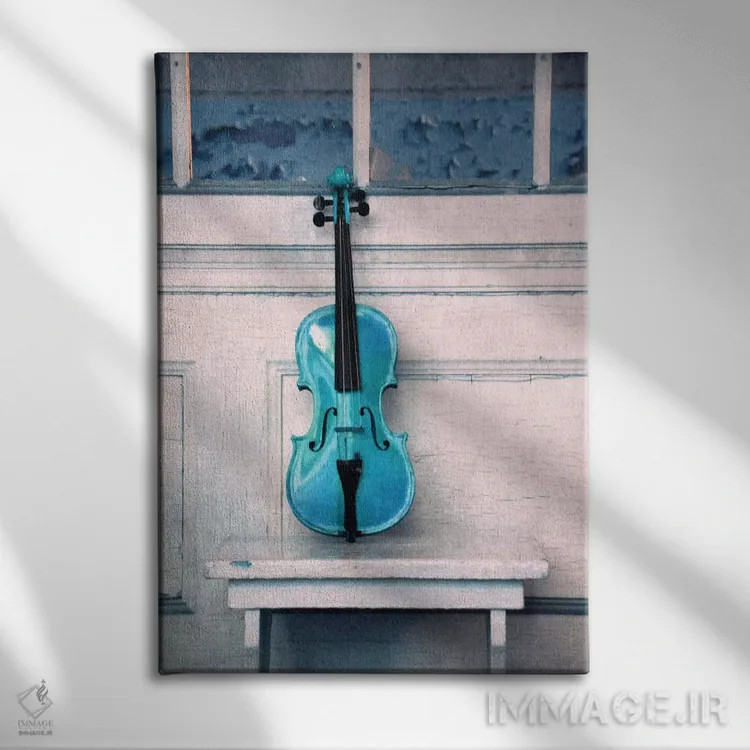 تابلو دکوراتیو ویولن اثر کلودیا دروسرت - نمای روبهرو روی دیوار