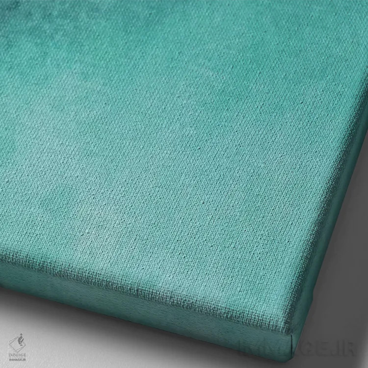 تابلو دکوراتیو شقایق آبی اثر کلودیا دروسرت - نمای نزدیک بافت بوم