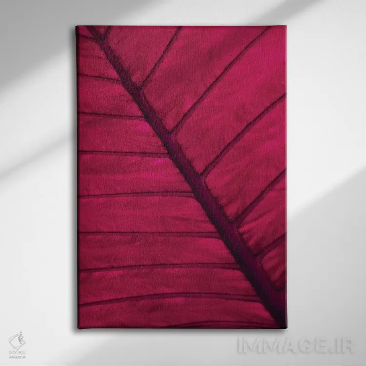 تابلو دکوراتیو برگ اثر کلودیا دروسرت - نمای روبهرو روی دیوار