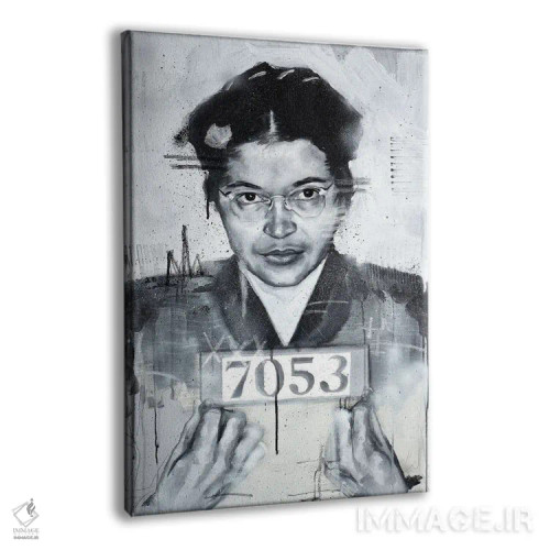 تابلو دکوراتیو رزا پارکس اثر کدی سن - نمای پرسپکتیو محصول