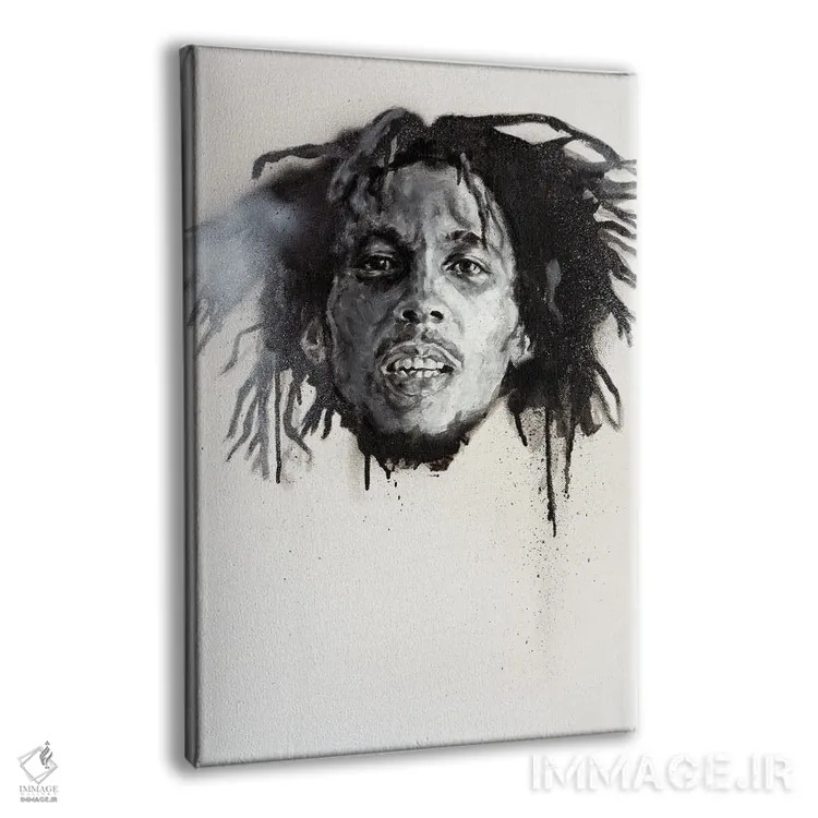 تابلو دکوراتیو باب مارلی اثر کدی سن - نمای پرسپکتیو محصول