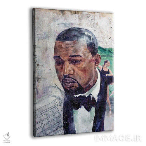 تابلو دکوراتیو کانیه، آهنگ "ران اوی" اثر کدی سن - نمای پرسپکتیو محصول