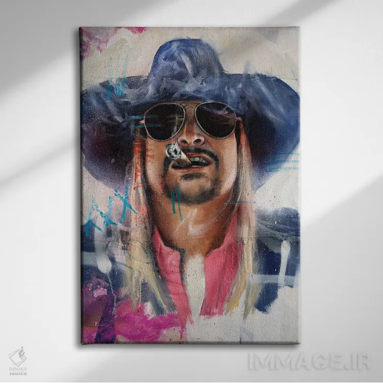 تابلو دکوراتیو کید راک اثر کدی سن - نمای روبهرو روی دیوار