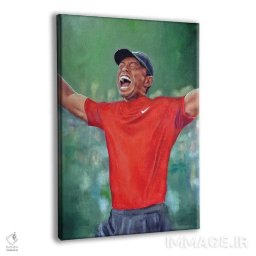 تابلو دکوراتیو تایگر وودز اثر کدی سن - نمای پرسپکتیو محصول