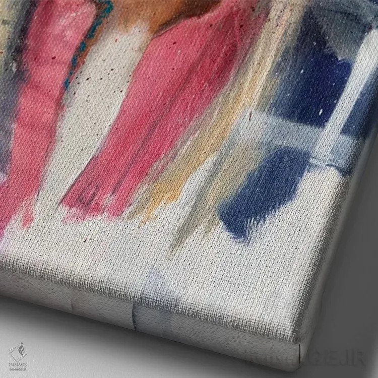 تابلو دکوراتیو کید راک اثر کدی سن - نمای نزدیک بافت بوم