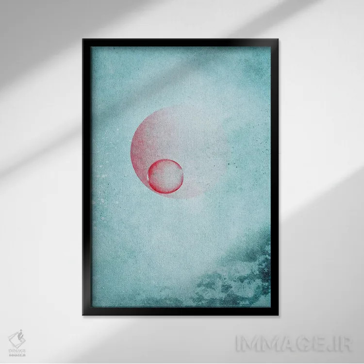 تابلو دکوراتیو شروع مجدد اثر کلودیا دروسرت - نمای قابدار مشکی