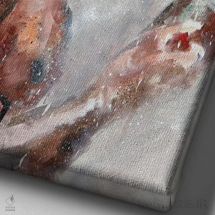 تابلو دکوراتیو چایلدیش گامبینو اثر کدی سن - نمای نزدیک بافت بوم