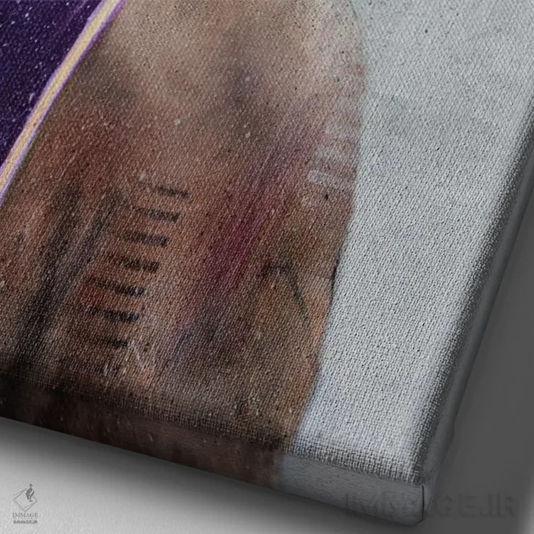 تابلو دکوراتیو کوبه اثر کدی سن - نمای نزدیک بافت بوم