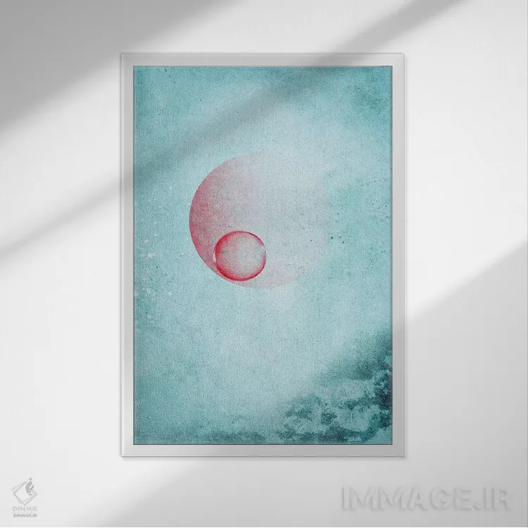 تابلو دکوراتیو شروع مجدد اثر کلودیا دروسرت - نمای قابدار سفید