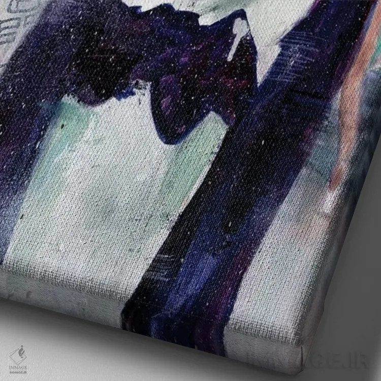 تابلو دکوراتیو کانیه، آهنگ "ران اوی" اثر کدی سن - نمای نزدیک بافت بوم