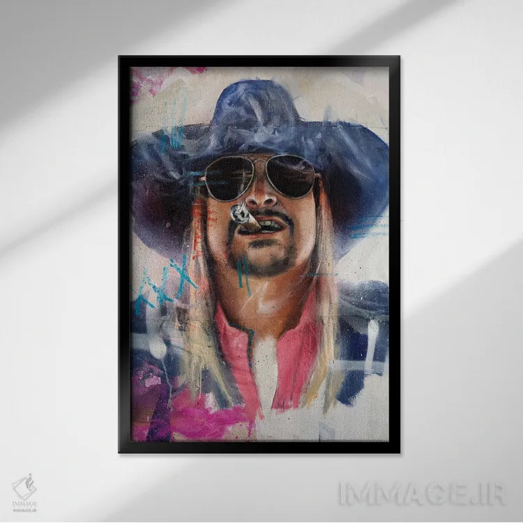 تابلو دکوراتیو کید راک اثر کدی سن - نمای قابدار مشکی