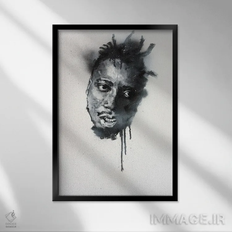 تابلو دکوراتیو اولد درتی بسترد اثر کدی سن - نمای قابدار مشکی