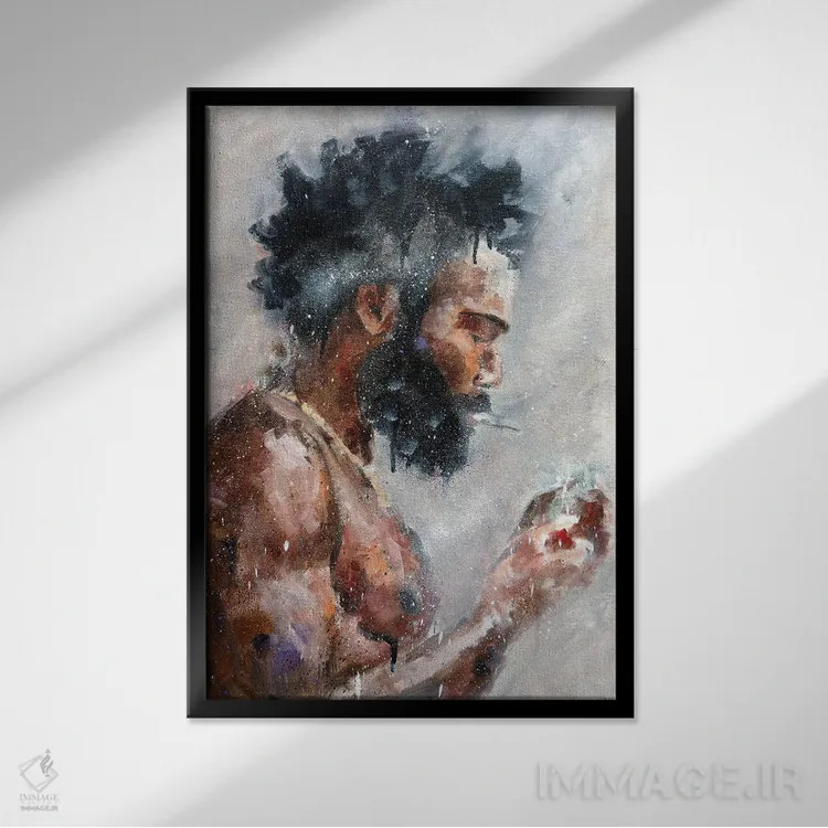 تابلو دکوراتیو چایلدیش گامبینو اثر کدی سن - نمای قابدار مشکی