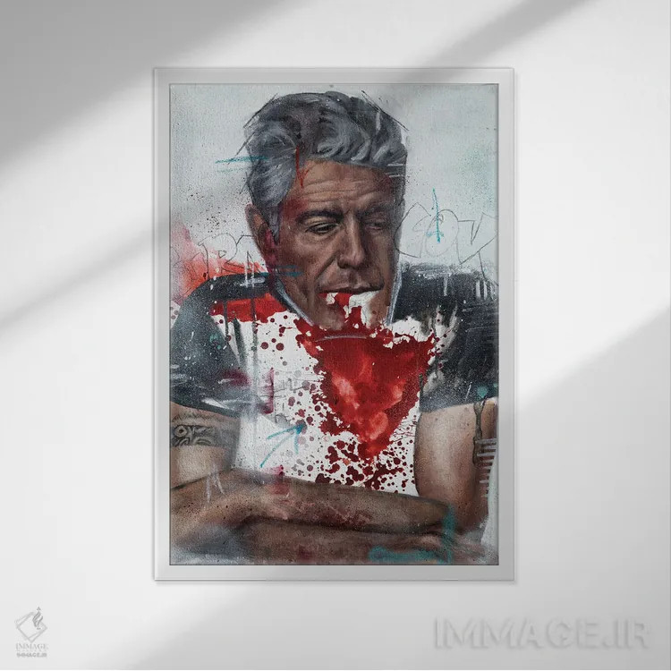 تابلو دکوراتیو عشق آنتونی بورباور اثر کدی سن - نمای قابدار سفید