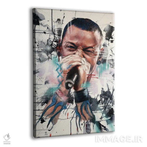 تابلو دکوراتیو چستر بنینگتون اثر کدی سن - نمای پرسپکتیو محصول