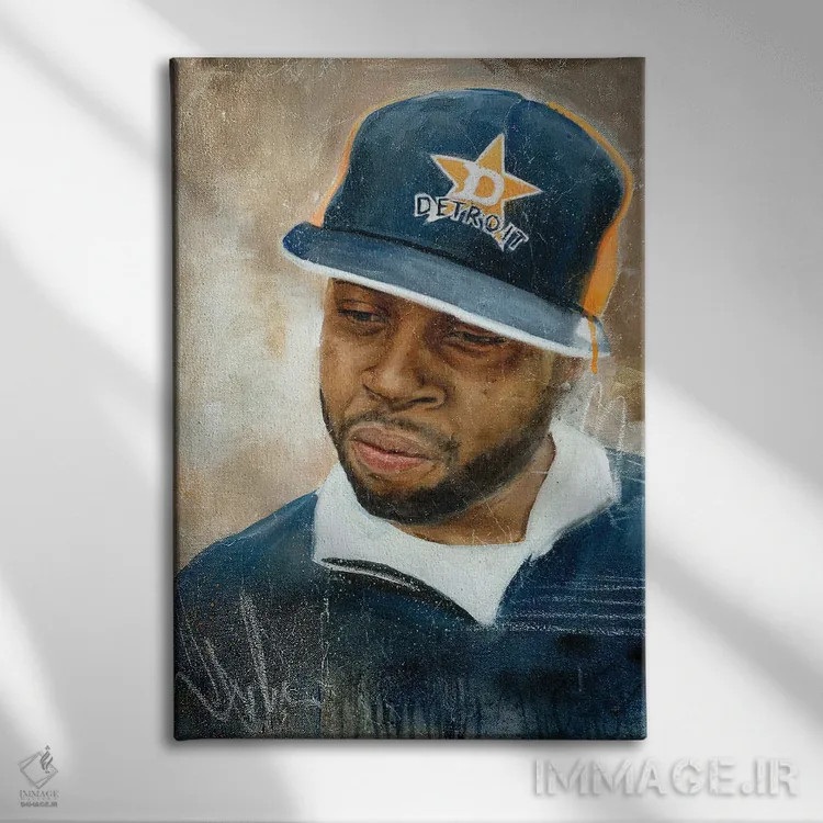 تابلو دکوراتیو جی دیلا اثر کدی سن - نمای روبهرو روی دیوار