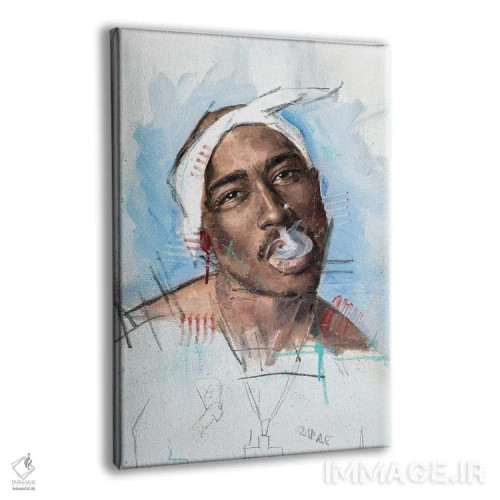 تابلو دکوراتیو توپاک اثر کدی سن - نمای پرسپکتیو محصول