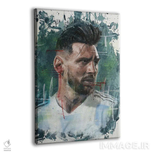 تابلو دکوراتیو لیونل مسی اثر کدی سن - نمای پرسپکتیو محصول