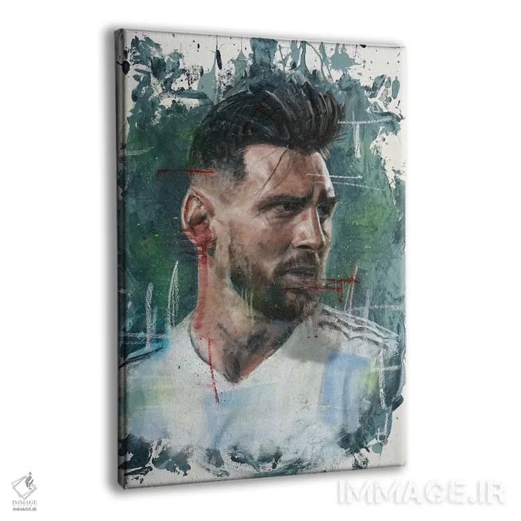 تابلو دکوراتیو لیونل مسی اثر کدی سن - نمای پرسپکتیو محصول