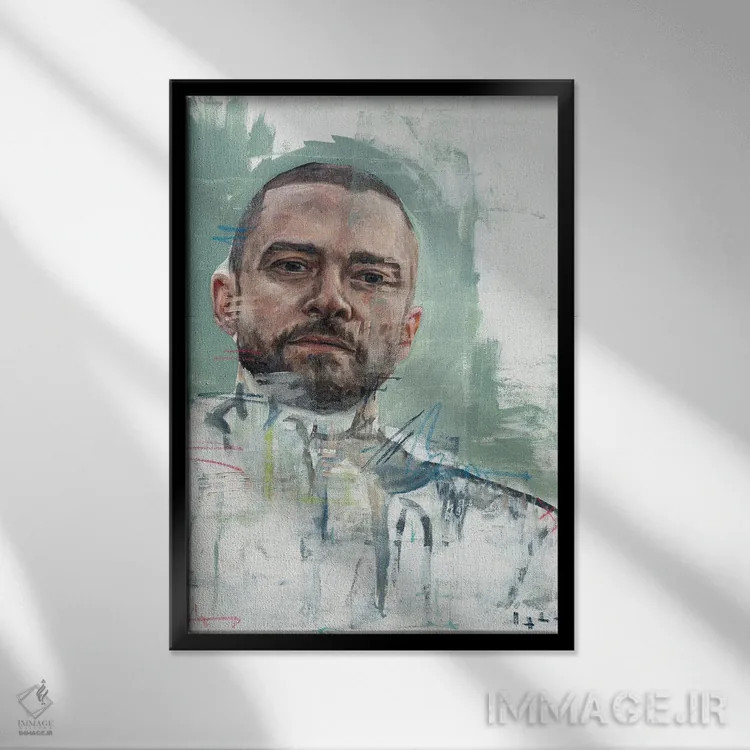 تابلو دکوراتیو تیمبرلیک اثر کدی سن - نمای قابدار مشکی