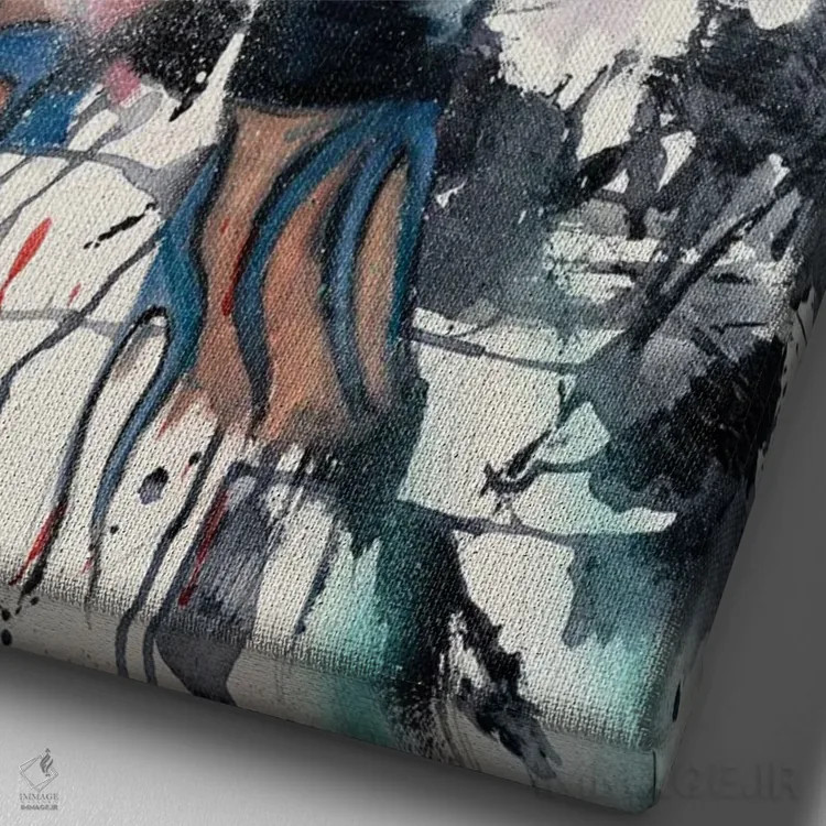 تابلو دکوراتیو چستر بنینگتون اثر کدی سن - نمای نزدیک بافت بوم