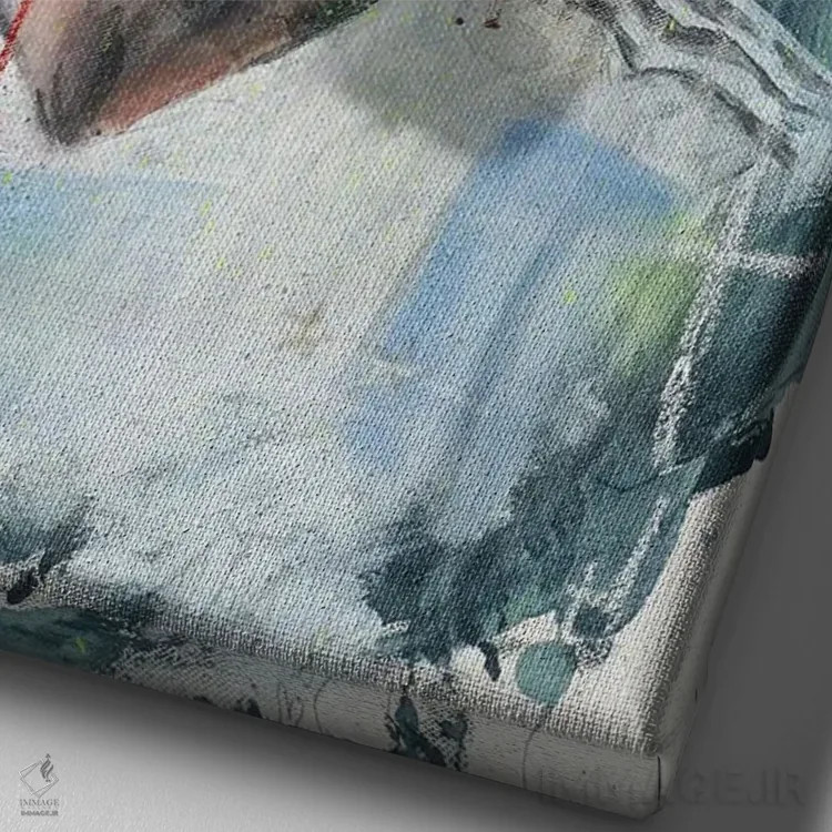 تابلو دکوراتیو لیونل مسی اثر کدی سن - نمای نزدیک بافت بوم