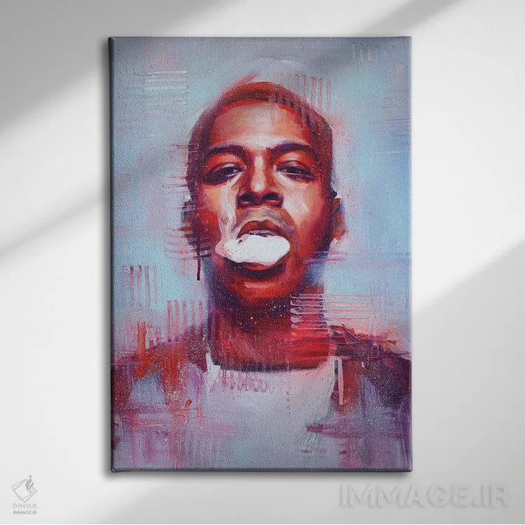 تابلو دکوراتیو کید کودی، دود اثر کدی سن - نمای روبهرو روی دیوار