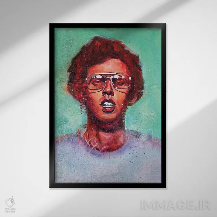 تابلو دکوراتیو ناپلئون داینامایت اثر کدی سن - نمای قابدار مشکی