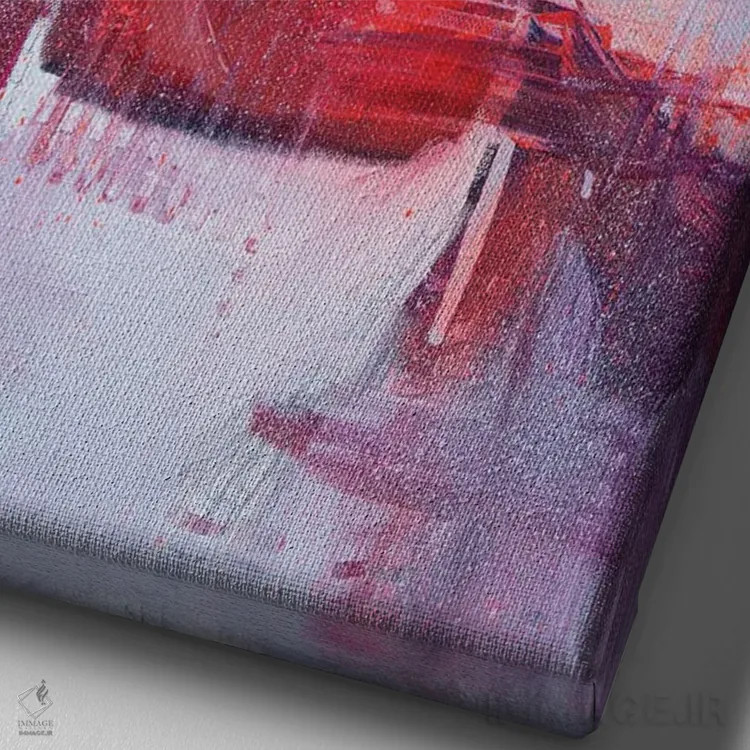 تابلو دکوراتیو کید کودی، دود اثر کدی سن - نمای نزدیک بافت بوم