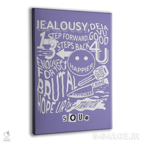 تابلو دکوراتیو فهرست آهنگ های "ساور" اثر کراس رودز آرت - نمای پرسپکتیو محصول