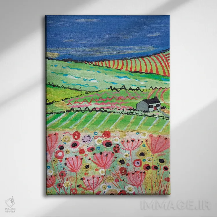 تابلو انتزاعی جاده به سمت کراس اثر کارولین دانکن آرت - نمای روبهرو روی دیوار