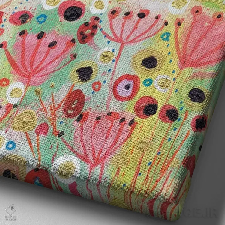 تابلو انتزاعی جاده به سمت کراس اثر کارولین دانکن آرت - نمای نزدیک بافت بوم