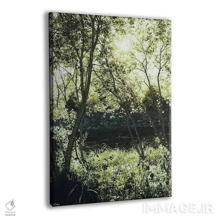 تابلو دکوراتیو اخرا سبز یکم اثر شارلوت ادر - نمای پرسپکتیو محصول