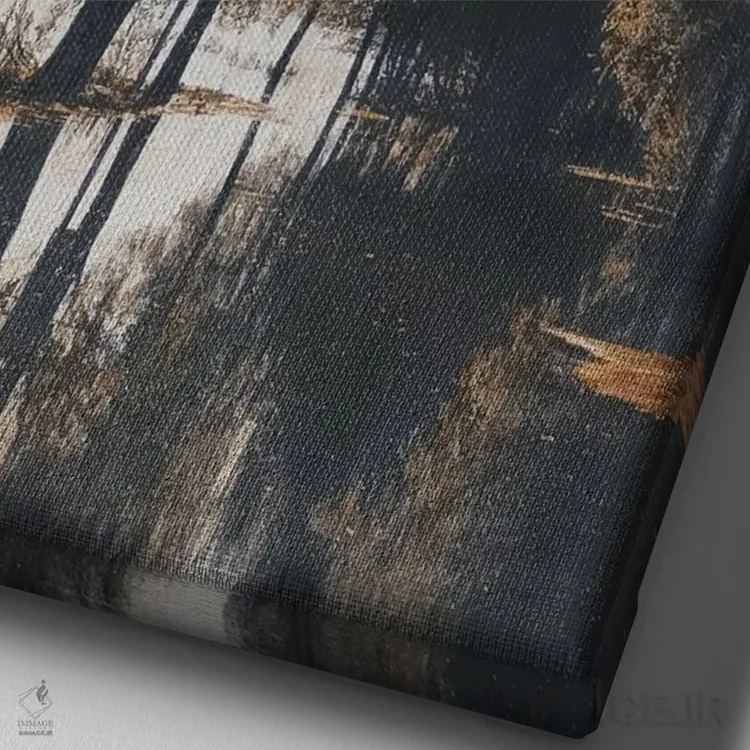 تابلو دکوراتیو آب بالا یکم اثر شارلوت ادر - نمای نزدیک بافت بوم