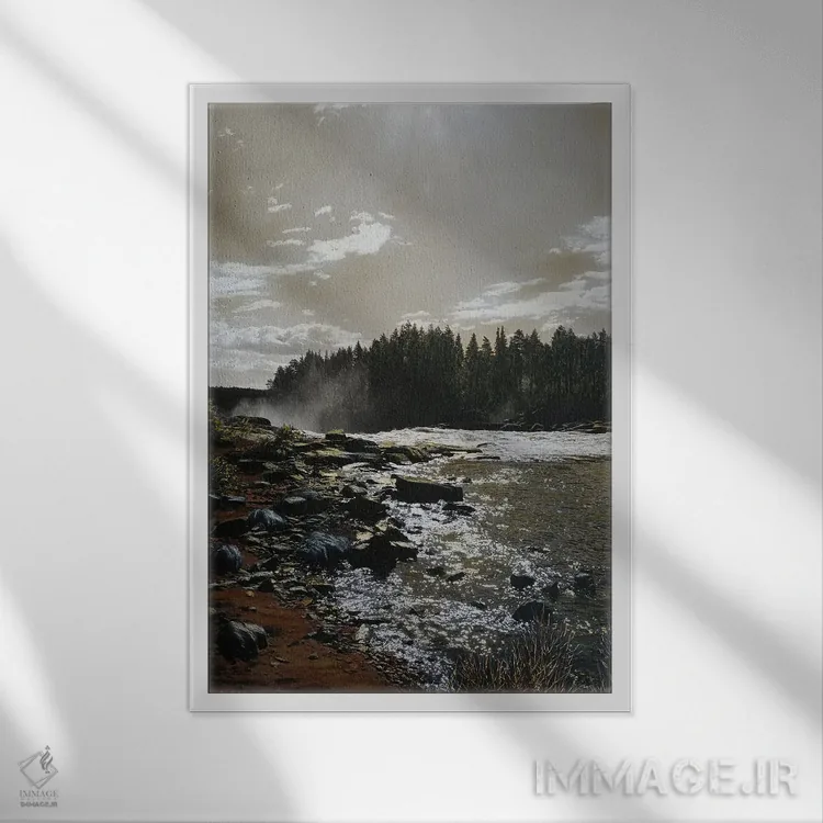 تابلو دکوراتیو درخشندگی اثر شارلوت ادر - نمای قابدار سفید